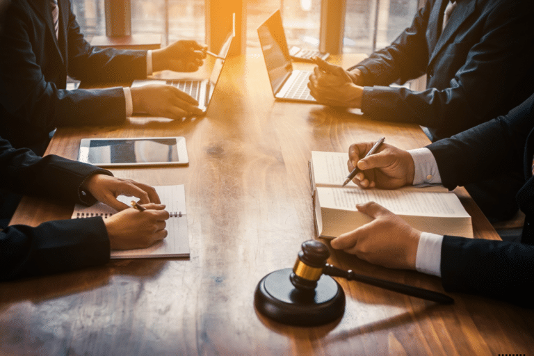 A group of lawyers having a meeting