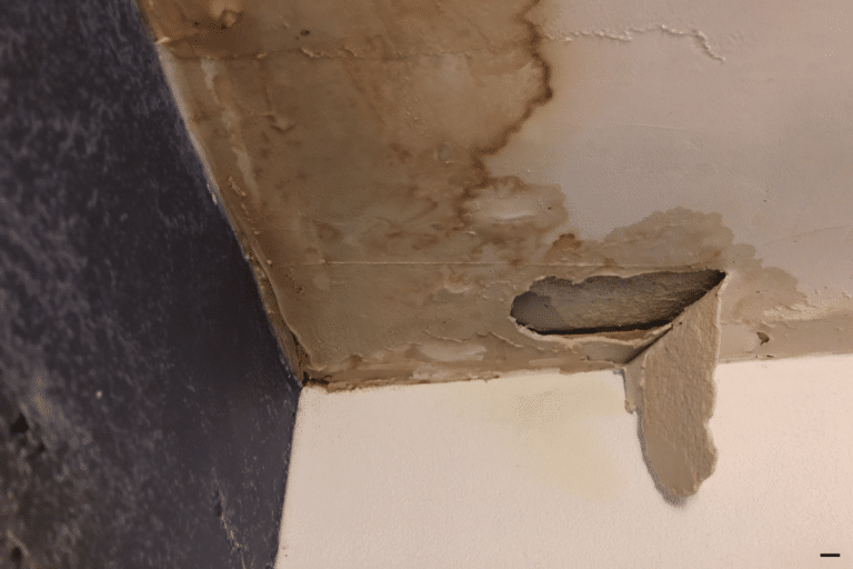 A leaking ceiling